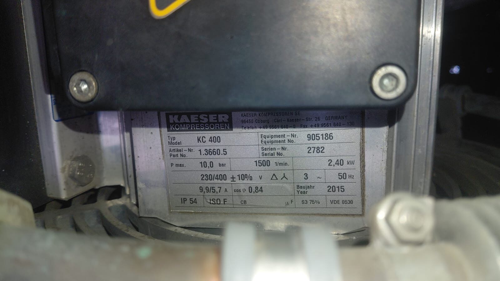 Compresor Kaeser KC 400 + Tanque de Aire 350 L – 2,40 kW – 10 bar - Imagen 4
